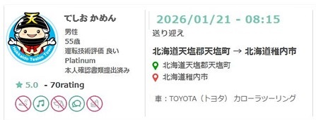 ドライブ登録　画面